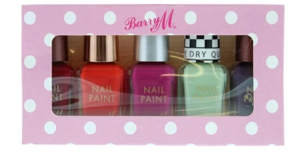 Barry M Nail Polish 5 Piece Set, 5 Colors, 278 gram, (Pack of 5 random colours)