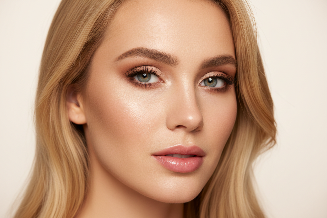 Blonde Model with Makeup